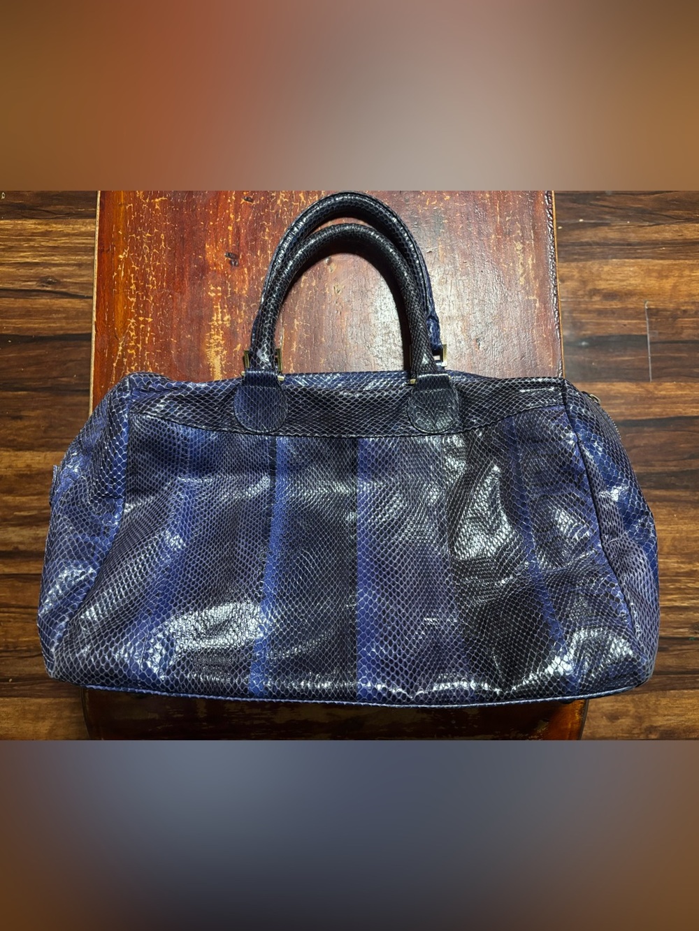 Rare Beirn blue snake skin purse
